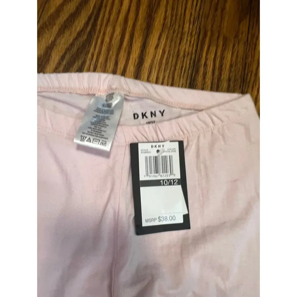 DKNY Girls Leggings Pink Gray Lot of 2 sze 10/12